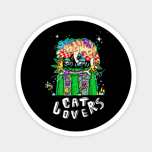 cat lovers Magnet by Pararel terror